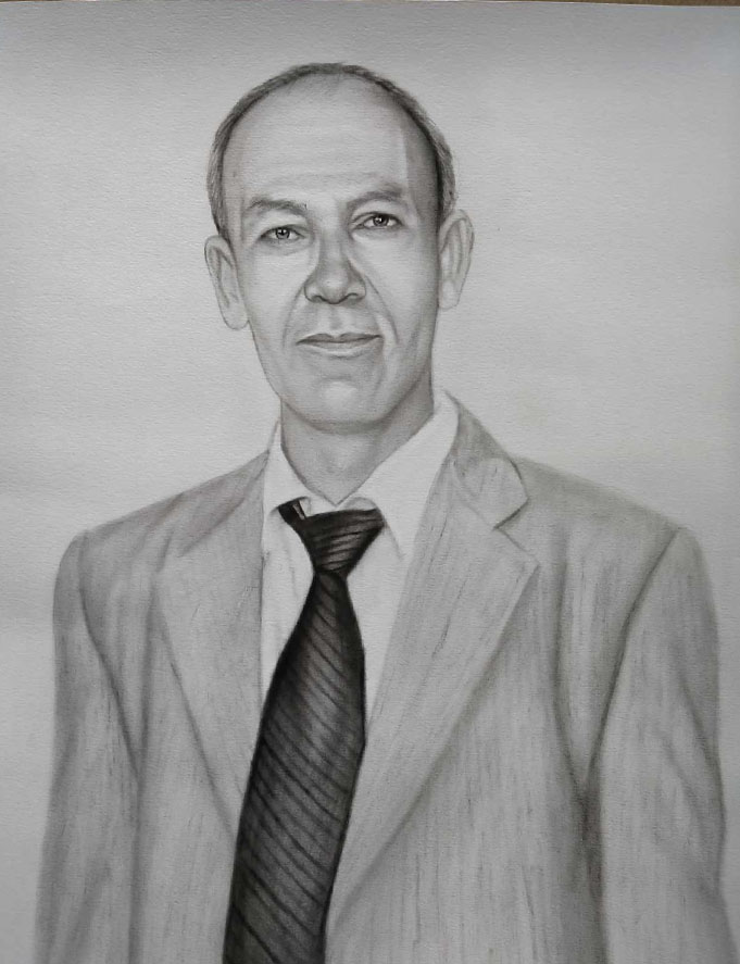 Dibujo de retrato de un hombre
