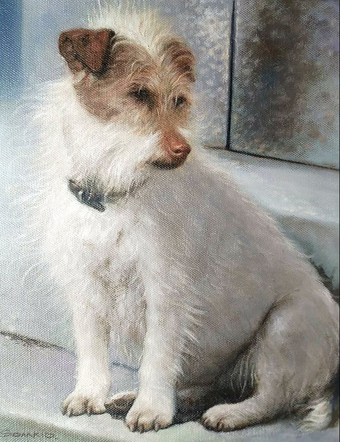 Pintura de perro hecha a pedido
